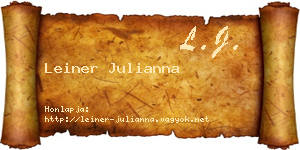 Leiner Julianna névjegykártya